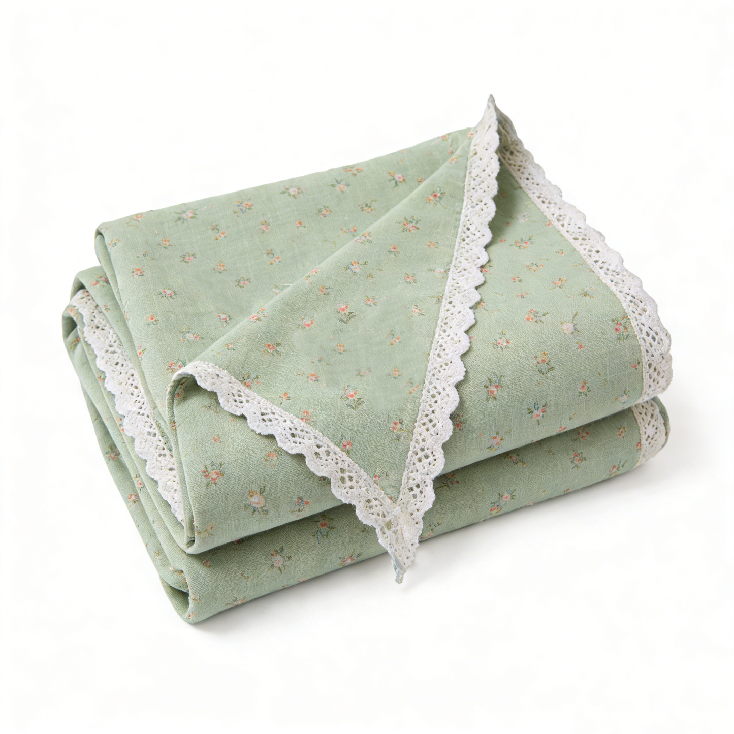 Sage Floral Lace Sofa Towel