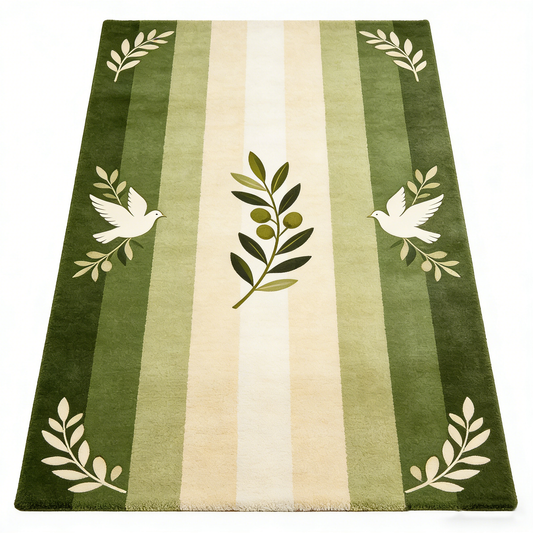 Dove Olive Branch Rug