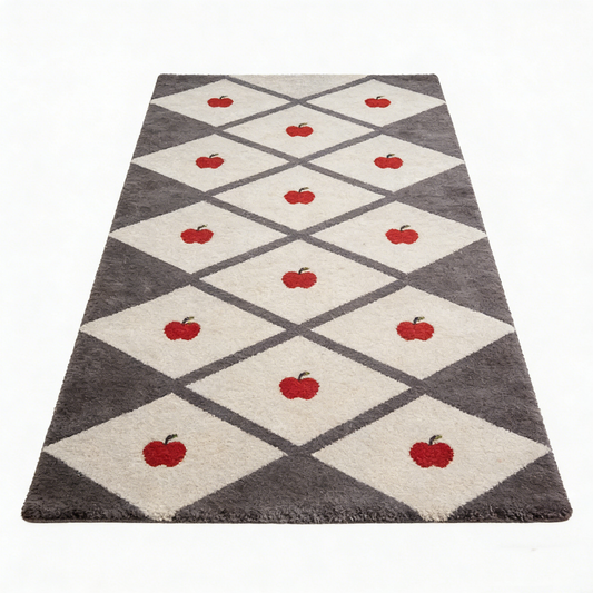 Apple Diamond Grid Rug