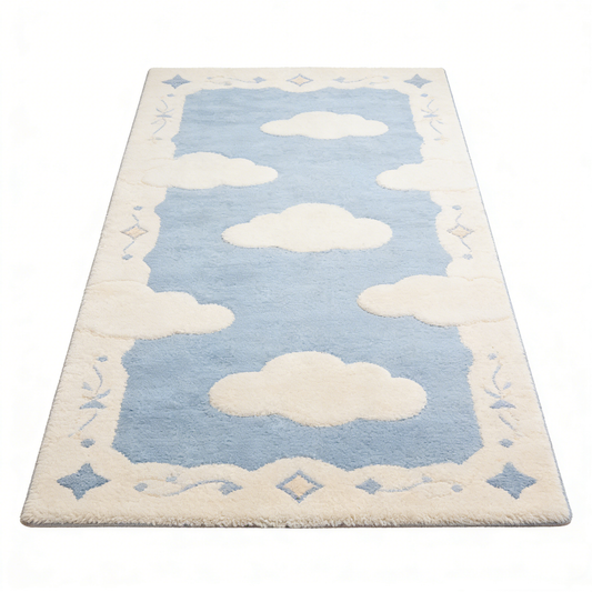 Cloud Border Runner Rug