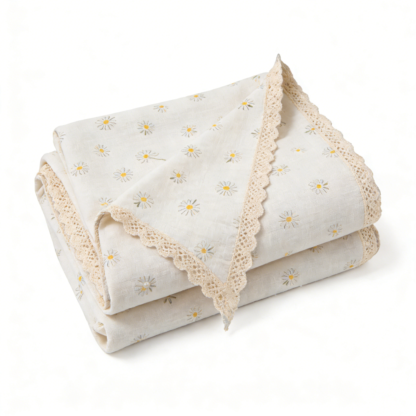 Ivory Daisy Lace Towel