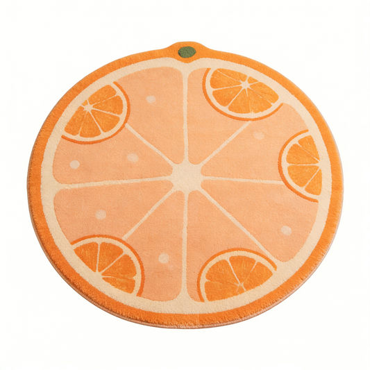 Orange Slice Round Rug