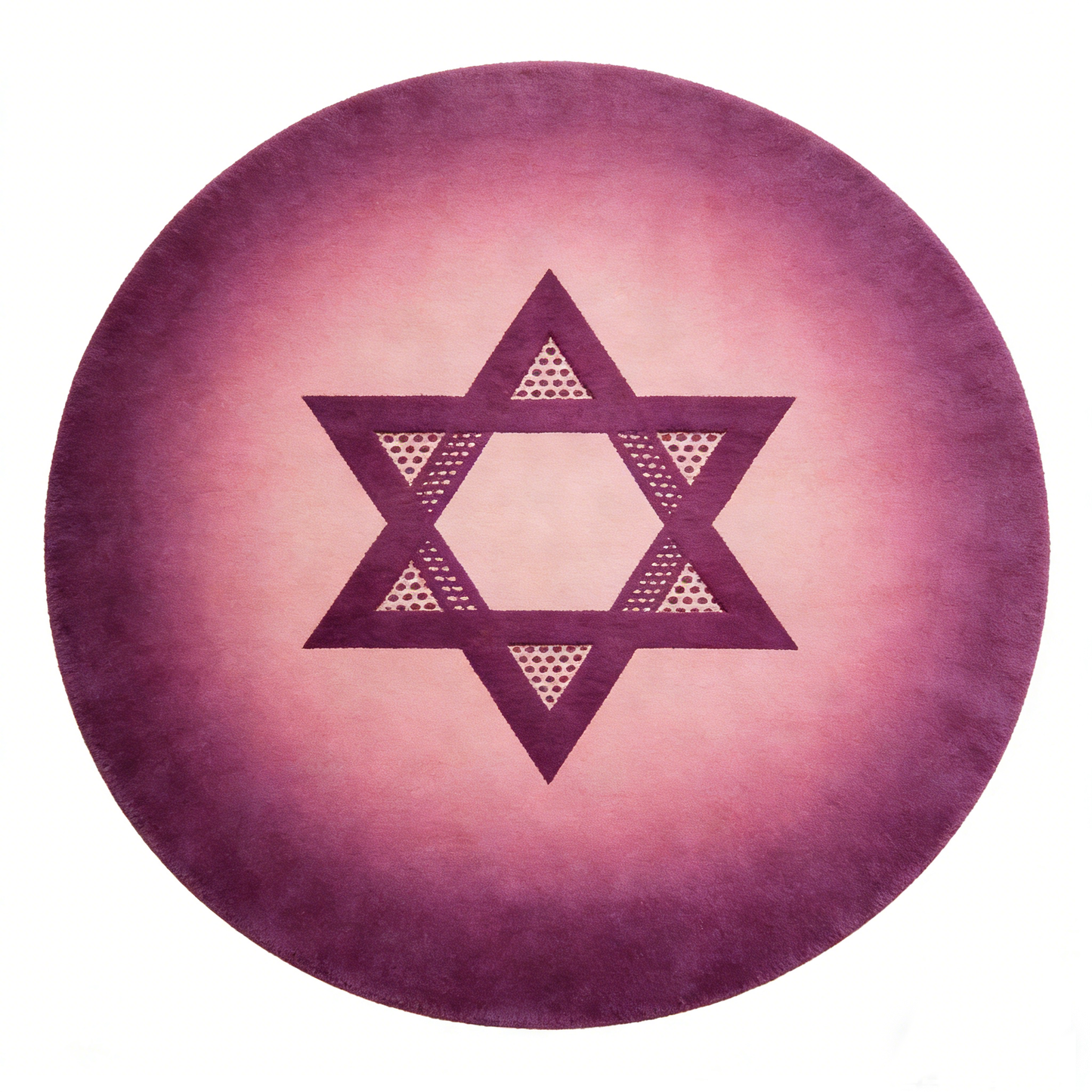 Purple Star Round Rug