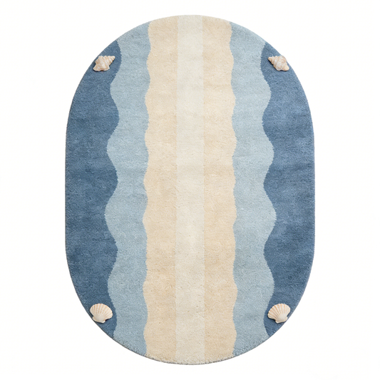 Beach Shell Oval Rug